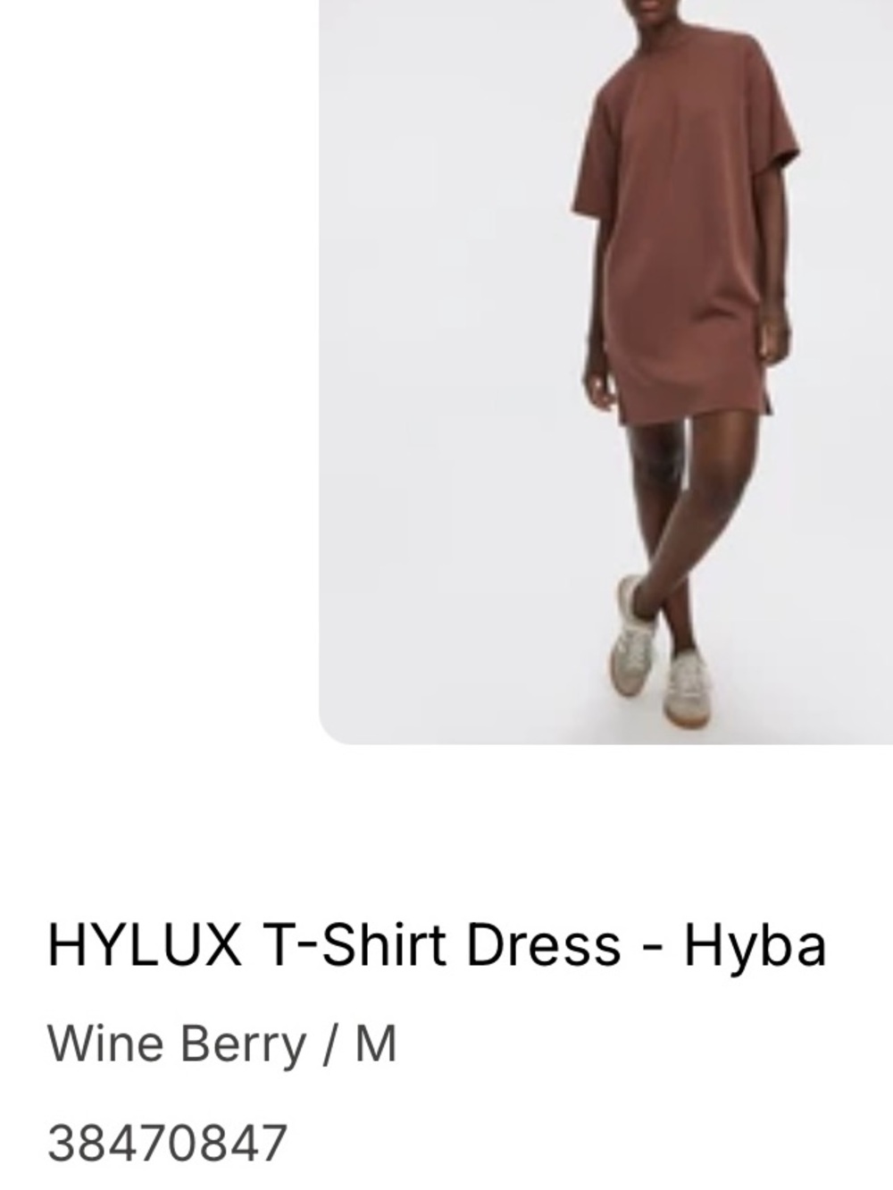 Reitmans T Shirt Dress Hyba Hylux Women Medium Wine Berry NWT